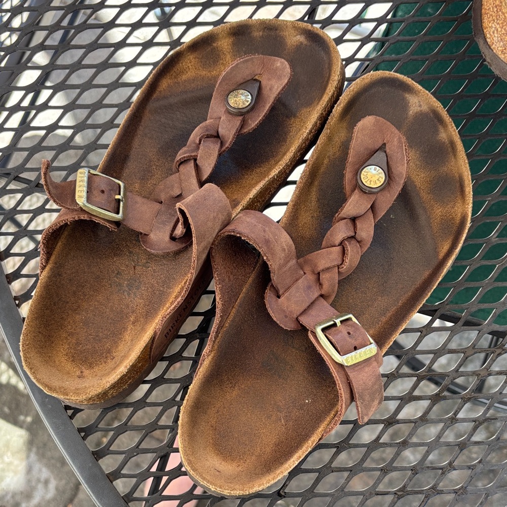 Birkenstock Gizeh Leather Habana sz 6-6.5